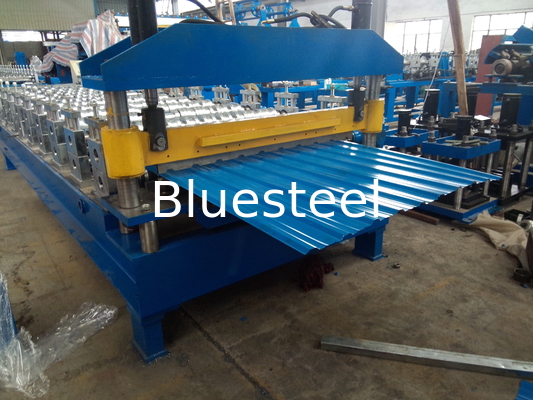 0.3-0.8mm ضخامت فلز سقف رول ماشین 8-15m/min سرعت شکل گیری ±2mm قطع تحمل